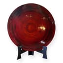 Plato decorativo color rojo de frente miniatura